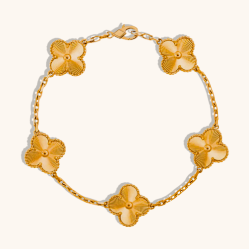 Golden Bloom 18K Gold-Plated Floral Layer Bracelet