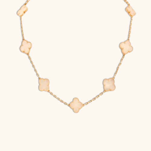 Luna White Flower Multi-Pendant Chain