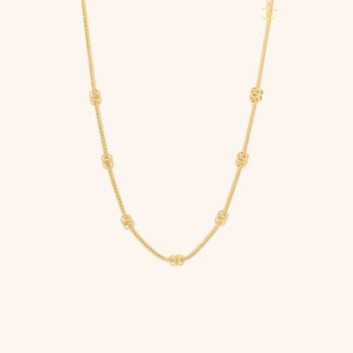 Chic CC 18K Gold-Plated Logo Chain Necklace