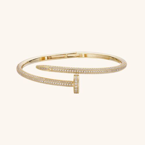 Golden Nail 18K Gold-Plated Sparkle Wrap Bangle