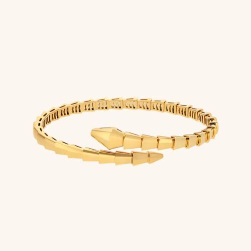 Golden Serpent 18K Gold-Plated Bangle Bracelet