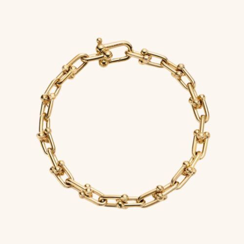Modern Link 18K Gold-Plated Chain Bracelet